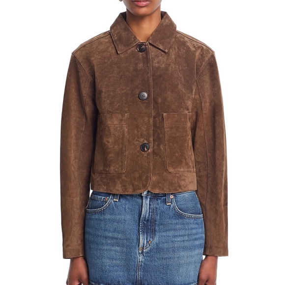 Blank NYC Brown Suede Button-Front Jacket - Picture 3 of 4